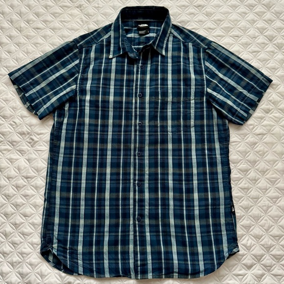 The North Face Other - The North Face Blue Plaid Casual Button Down Short Sleeve Shirt Size S